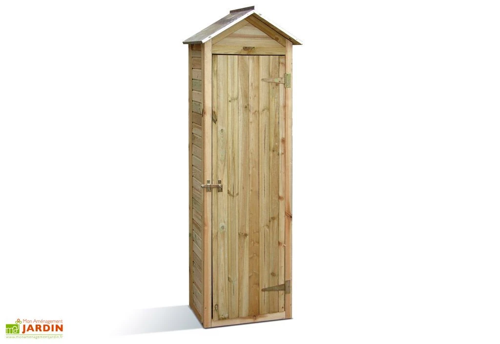 Armoire De Jardin En Bois De Pin Erra 63 X 43 X 181 Cm – Image 2