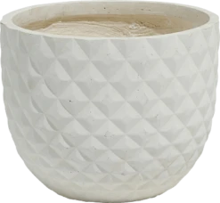 Pot Fibre D'argile 30 Cm Ivoire