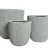 Lot De 3 Cache-pots Plastique Gris