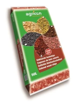 Palette De 39 Sacs De Copeaux De Bois Colorés Rouge 50 L