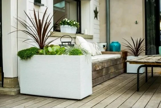 Muret 99,5 X 39,5 X 60 Cm Blanc Cérusé – Image 2