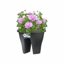 Bac à Fleurs Pour Balcon 29,6 X 29,6 X 24 Cm Anthracite