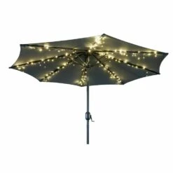Guirlande Solaire Pour Parasol 200 Leds Blanc Chaud