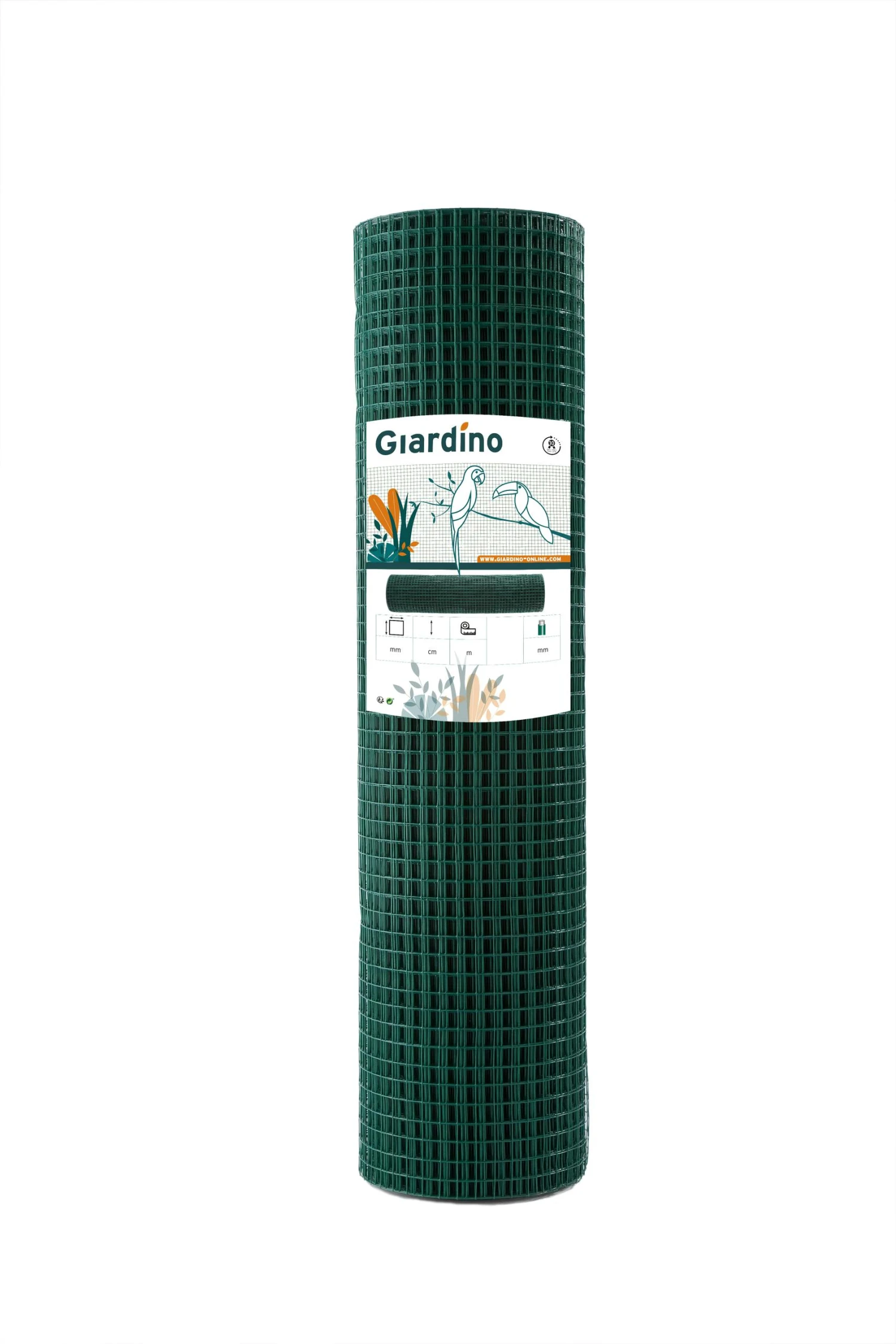 Giardino, Grillage Soudé, Plastifié, 12.7x1.1mmx151cmx25m Ral 6005 Vert