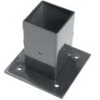 Pied Métallique Poteau Carré 60/60mm Hauteur Pied 120mm Ral 7016 Anthracite