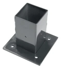 Pied Métallique Poteau Carré 60/60mm Hauteur Pied 120mm Ral 7016 Anthracite