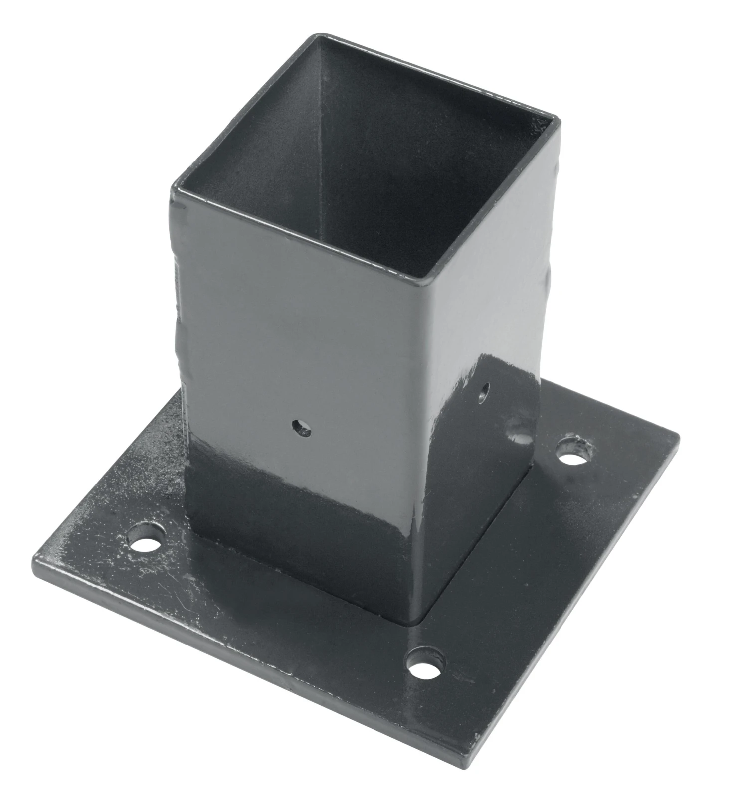 Pied Métallique Poteau Carré 60/60mm Hauteur Pied 120mm Ral 7016 Anthracite