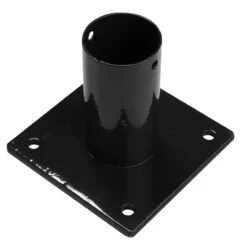 Pied Métallique Poteau Rond 40mm Hauteur Pied 105mm Ral 9005 Noir