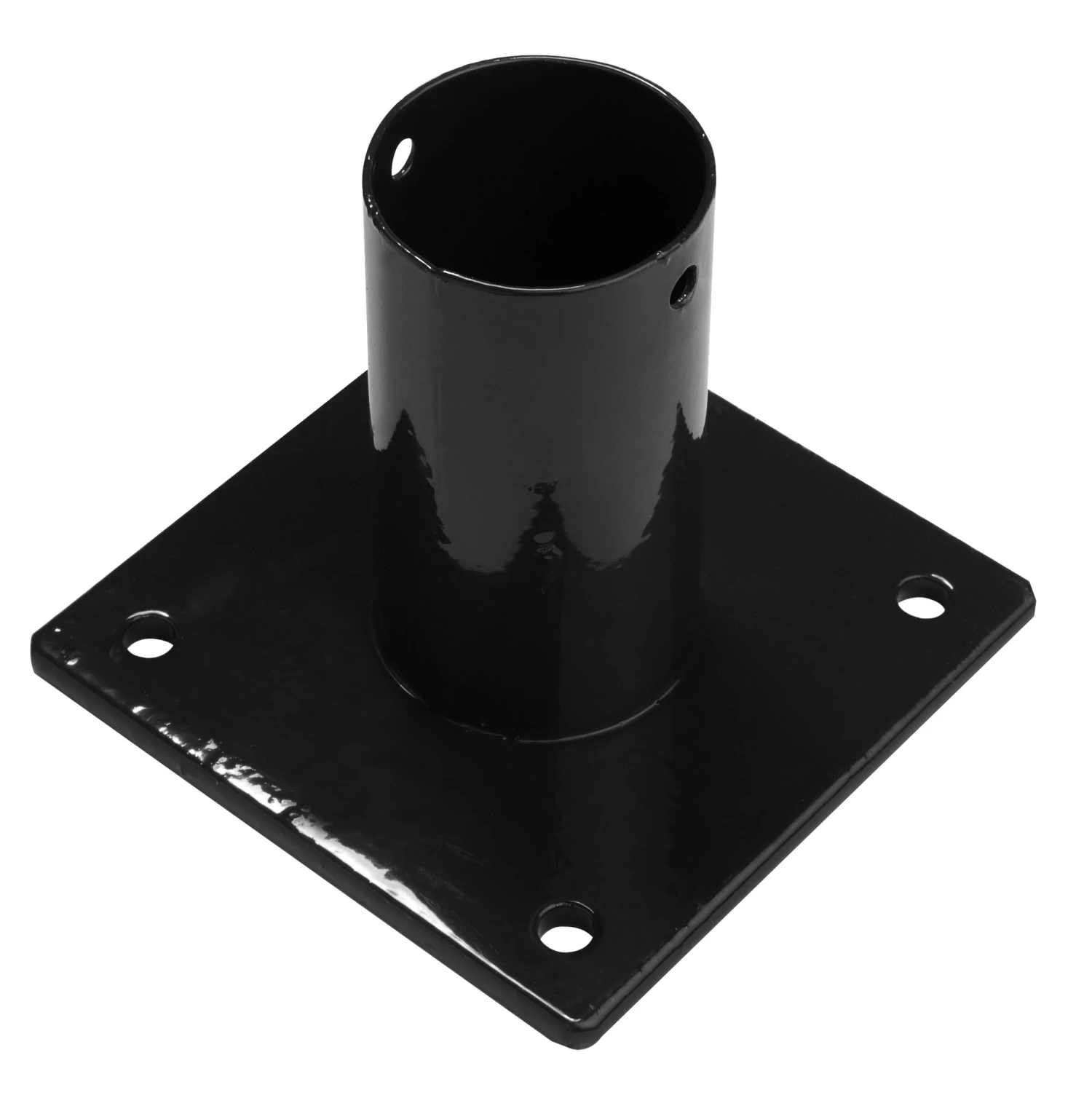 Pied Métallique Poteau Rond 40mm Hauteur Pied 105mm Ral 9005 Noir