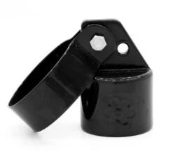Embout Pour Tube Supérieur 42/48mm Avec Collier 60mm Alu Ral9005 Noir