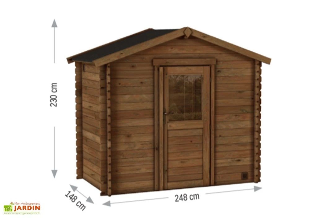 Abri De Jardin En Bois Traité Nicia – 3,7 M² – Image 2