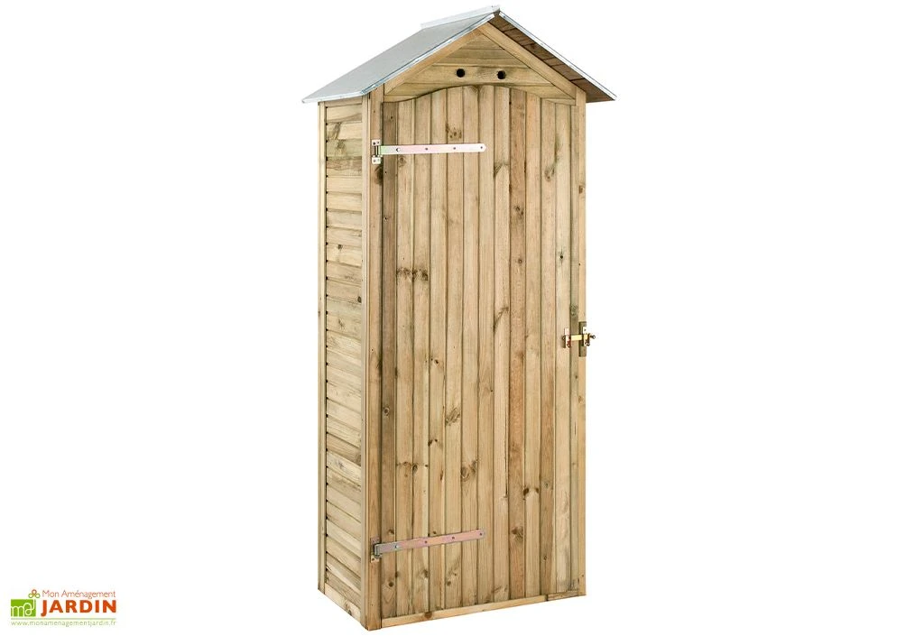 Armoire De Jardin En Bois Simia - 90 X 58 X 204 Cm – Image 2