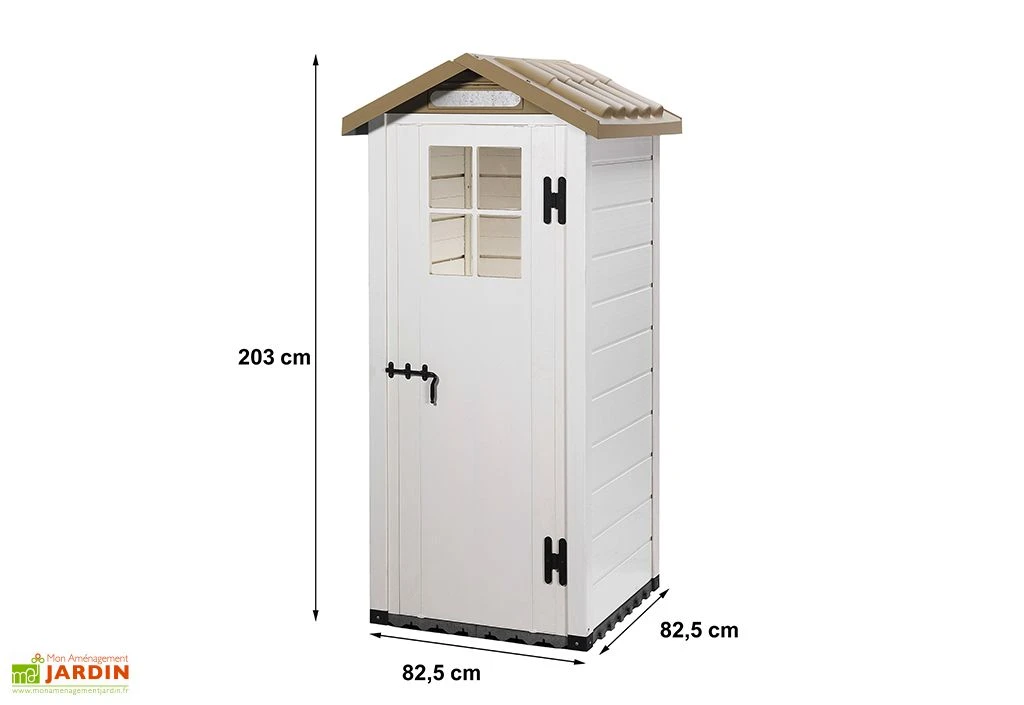 Abri De Jardin Mural En PVC Evo 80 Beige (82x82cm) – Image 4