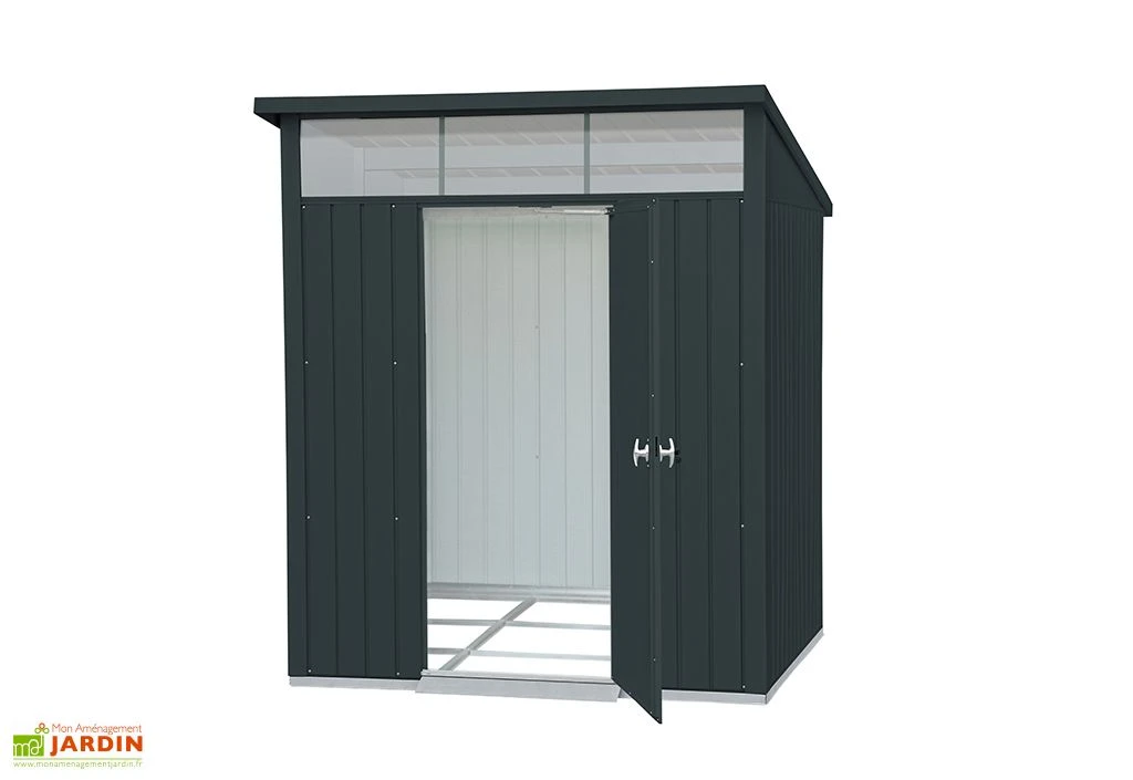 Abri De Jardin En Acier Galvanisé Duramax Modern 4 M² Gris Anthracite – Image 2