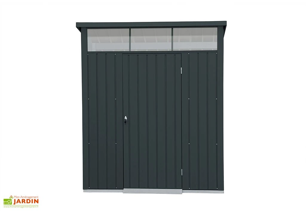 Abri De Jardin En Acier Galvanisé Duramax Modern 4 M² Gris Anthracite