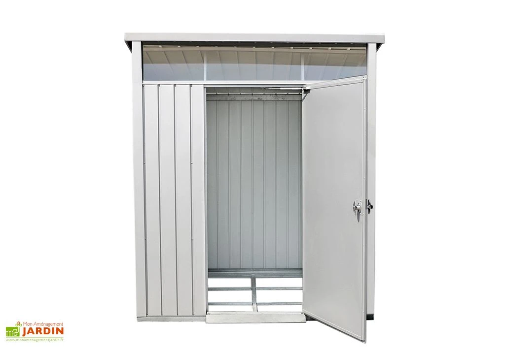 Abri De Jardin En Acier Galvanisé Duramax Modern 4 M² Gris Silver – Image 2