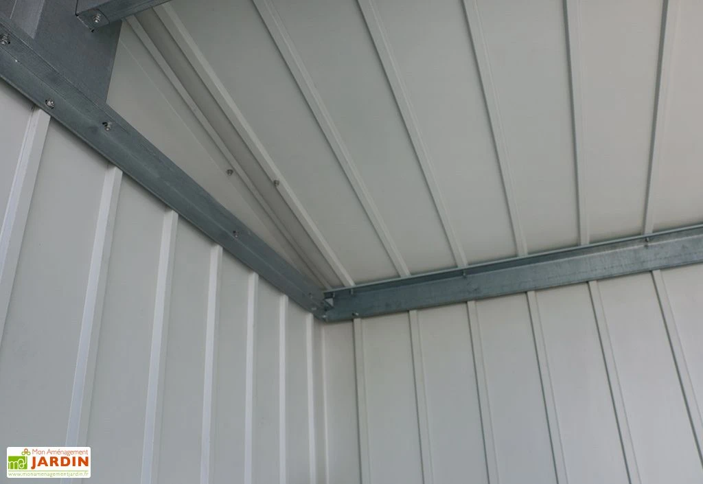 Abri De Jardin En Acier Galvanisé Duramax Modern 4 M² Gris Silver – Image 5