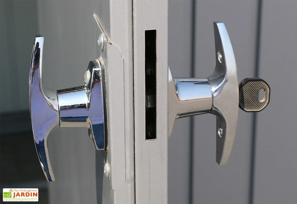 Abri De Jardin En Acier Galvanisé Duramax Modern 4 M² Gris Silver – Image 4