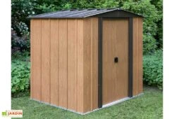 Abri De Jardin En Acier Galvanisé Imitation Bois Woodlake - 2,93 M²