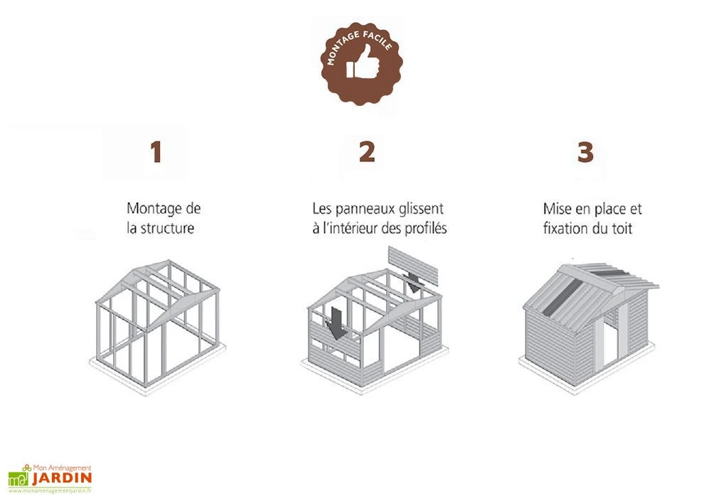 Abri De Jardin Acier Galvanisé Taupe Marron 197 X 303 Cm 5,97 M² – Image 4