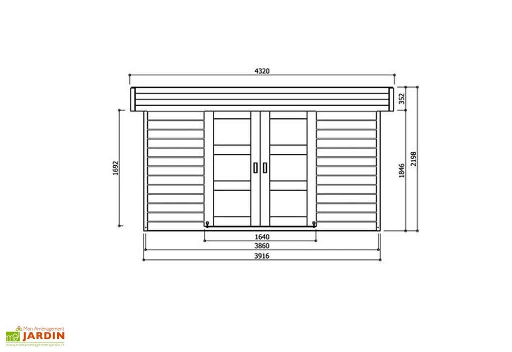 Solid Abri De Jardin Bois Malmo 28 Mm (391x301) – Image 2