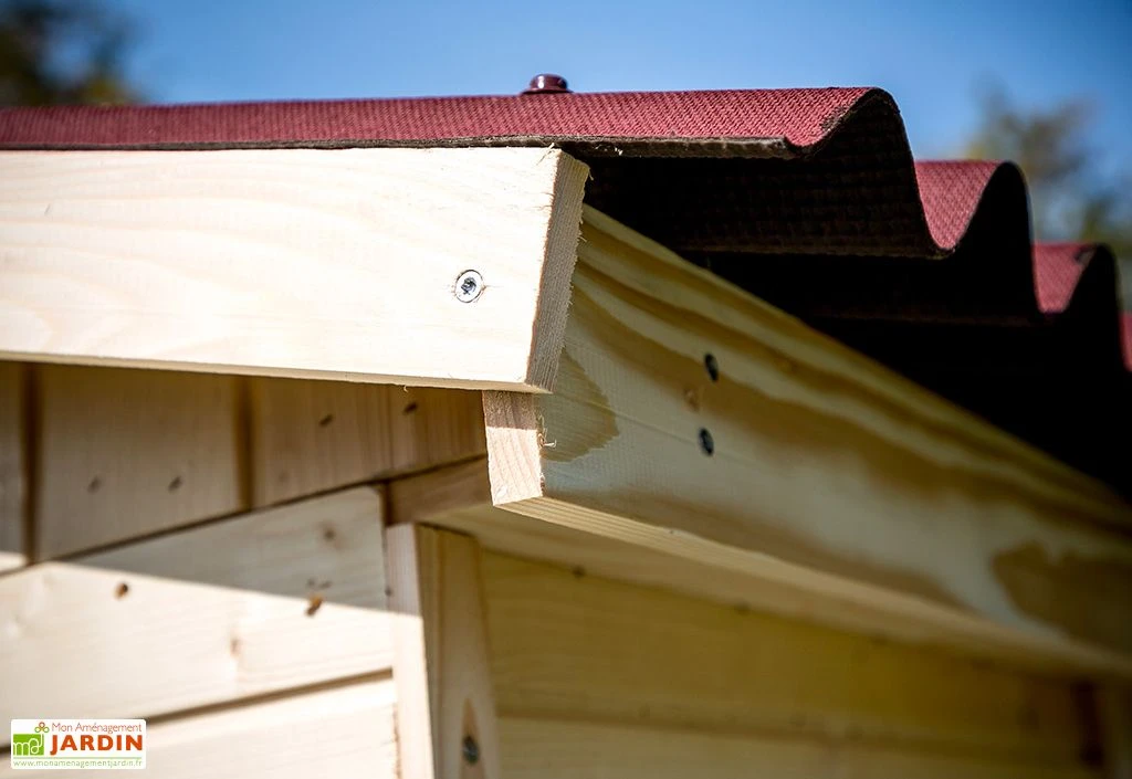 Abri De Jardin En Bois D’Épicéa Brut Habrita 9 M² – Image 3