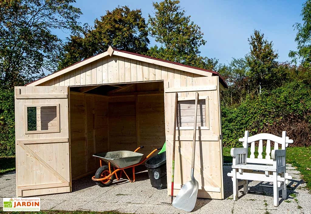 Abri De Jardin En Bois D’Épicéa Brut Habrita 9 M² – Image 2