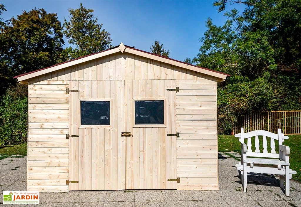 Abri De Jardin En Bois D’Épicéa Brut Habrita 9 M²