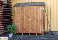 Armoire De Jardin En Bois Traité THT Avec étagères 1,76 X 1,84 M