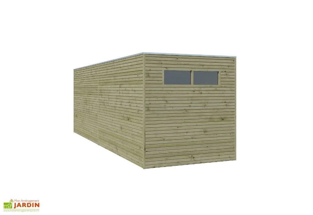 Abri De Jardin En Bois D’épicéa Traité + Extension Qube 12 M² – Image 2