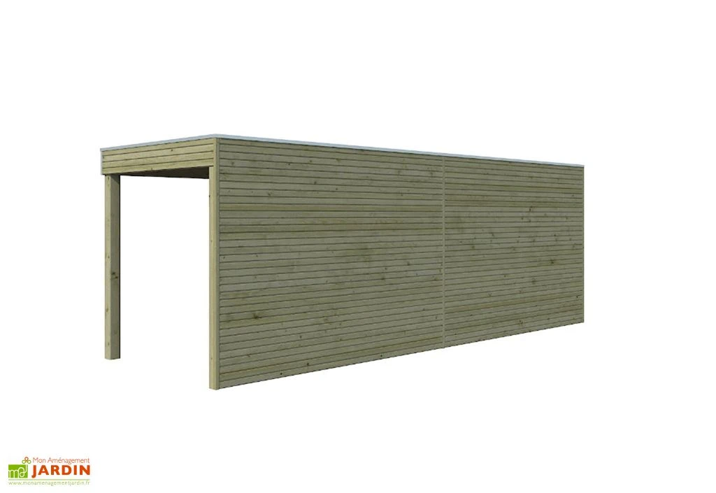 Abri De Jardin En Bois D’épicéa Traité + Extension Qube 12 M² – Image 3