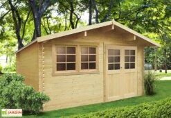 Solid Abri De Jardin En Bois Niort 28mm (418 X 298 Cm) Traité En Option