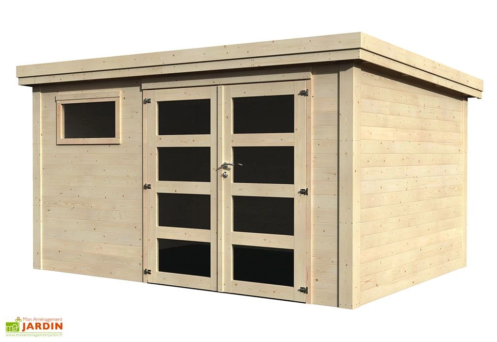 Abri De Jardin En Bois De Sapin Brut Paolo 10 M² – Image 3