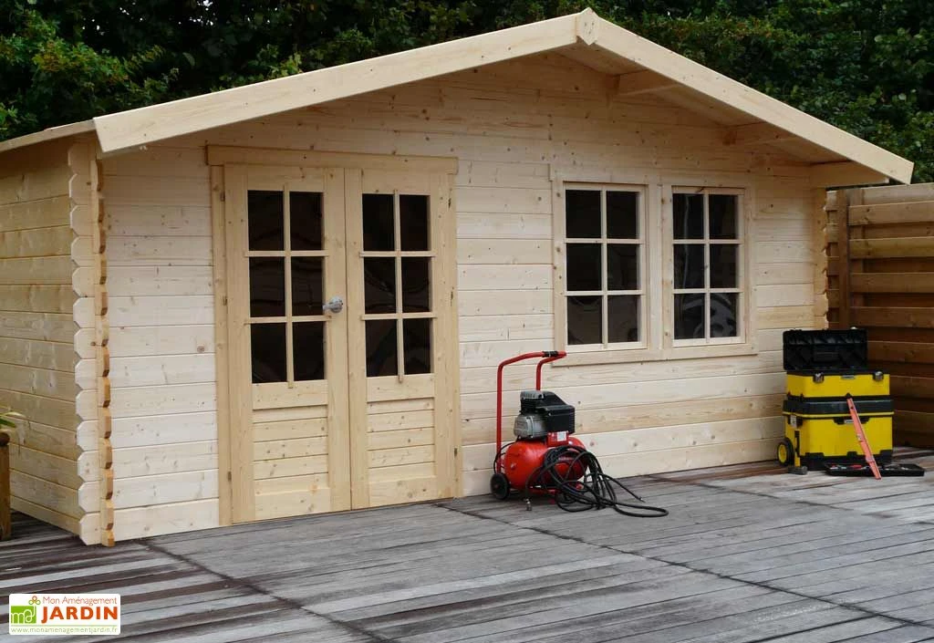 Solid Abri De Jardin Bois Vernier 28mm (538x538cm) Traité En Option – Image 2