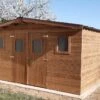 Abri De Jardin En Bois D’épicéa Traité Toit Bac Acier Thermabri – 20 M²