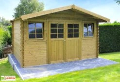 Solid Abri De Jardin En Bois Dole 28 Mm - 12 M² Avec Toit à 2 Pans