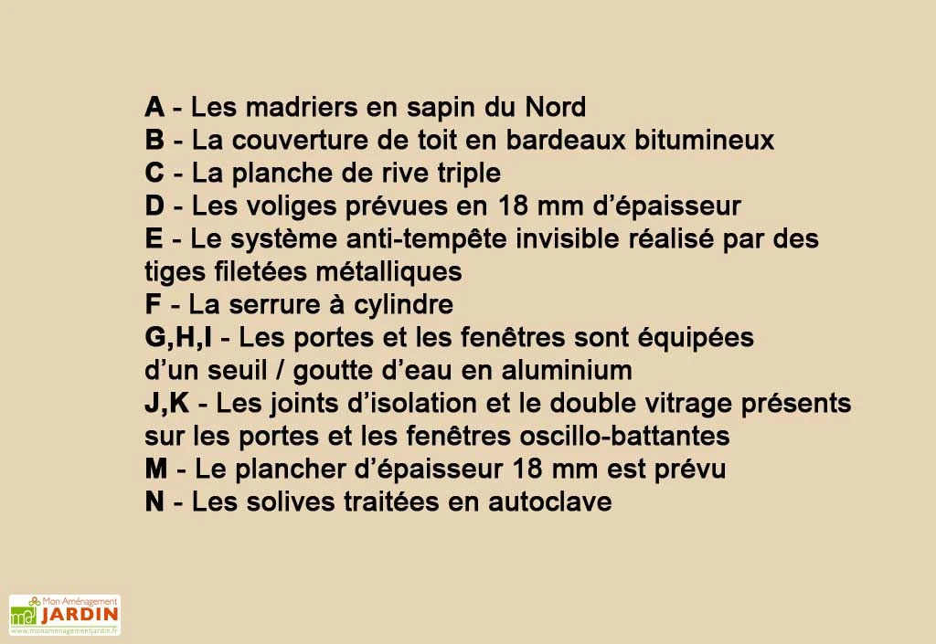 Abri De Jardin Bois Pavier (498x398x277) 34 Mm – Image 3