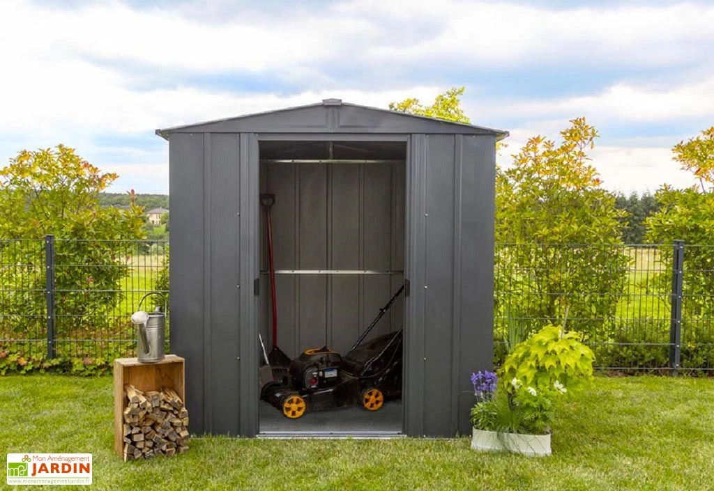 Abri De Jardin En Métal Gris Spacemaker Acier Galvanisé – 3 M² – Image 2