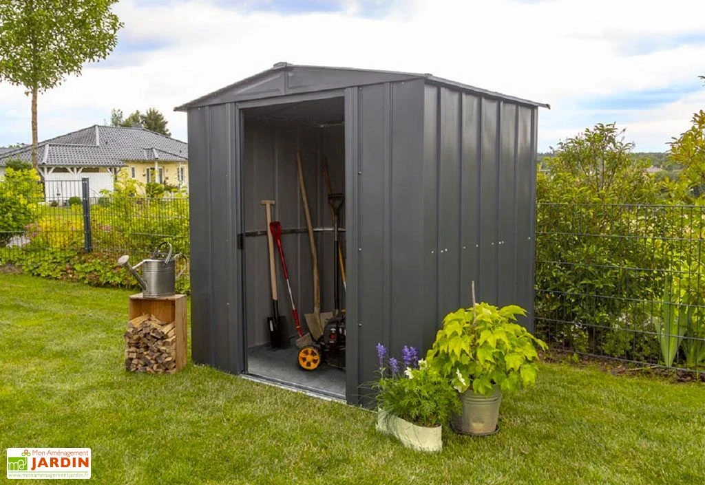 Abri De Jardin En Métal Gris Spacemaker Acier Galvanisé – 3 M² – Image 3
