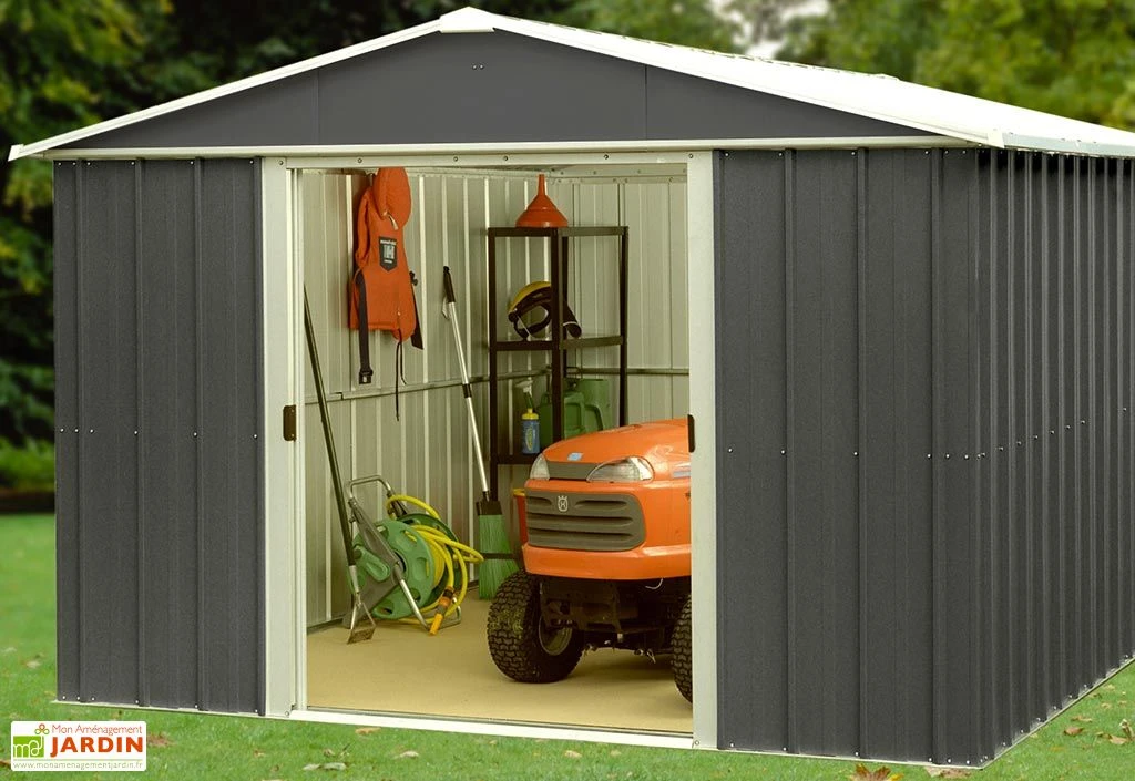 Abri De Jardin Acier Galvanisé Anthracite 396 X 303 Cm 12 M² – Image 2