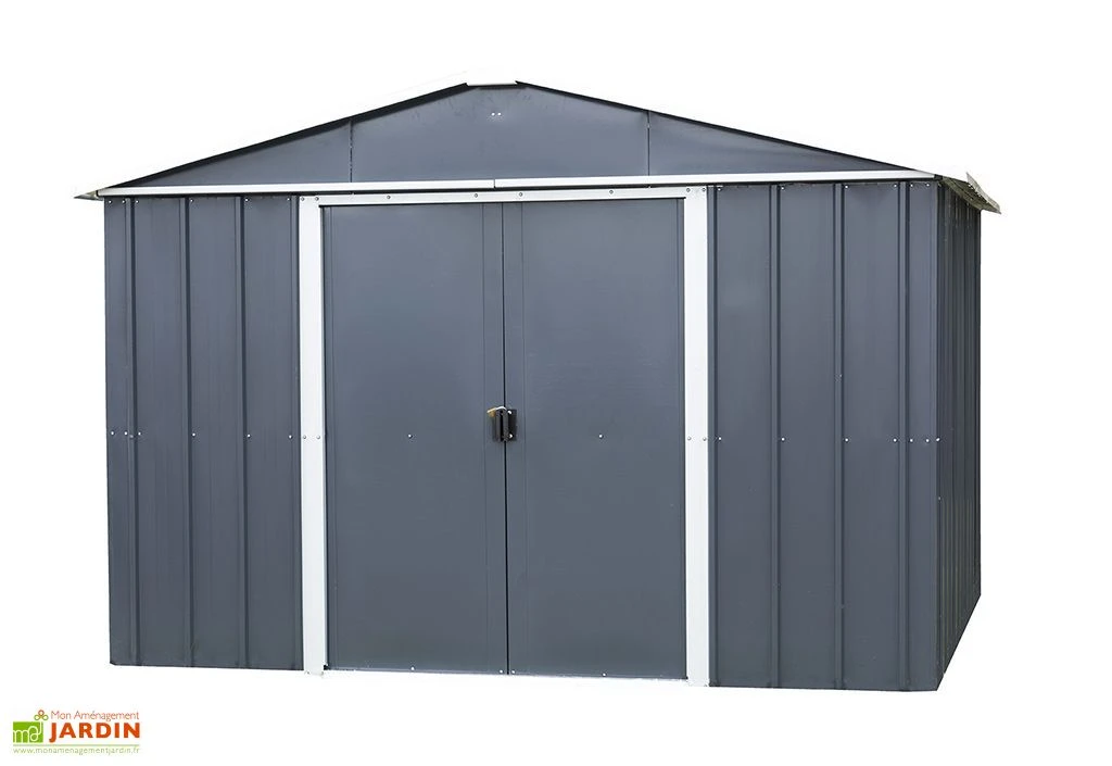 Abri De Jardin Acier Galvanisé Anthracite 396 X 303 Cm 12 M² – Image 3
