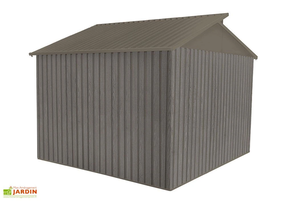 Abri De Jardin En Métal Look Bois Vieilli + Puit De Lumière 7,25 M² – Image 3