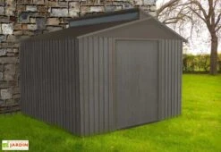 Abri De Jardin En Métal Look Bois Vieilli + Puit De Lumière 7,25 M²