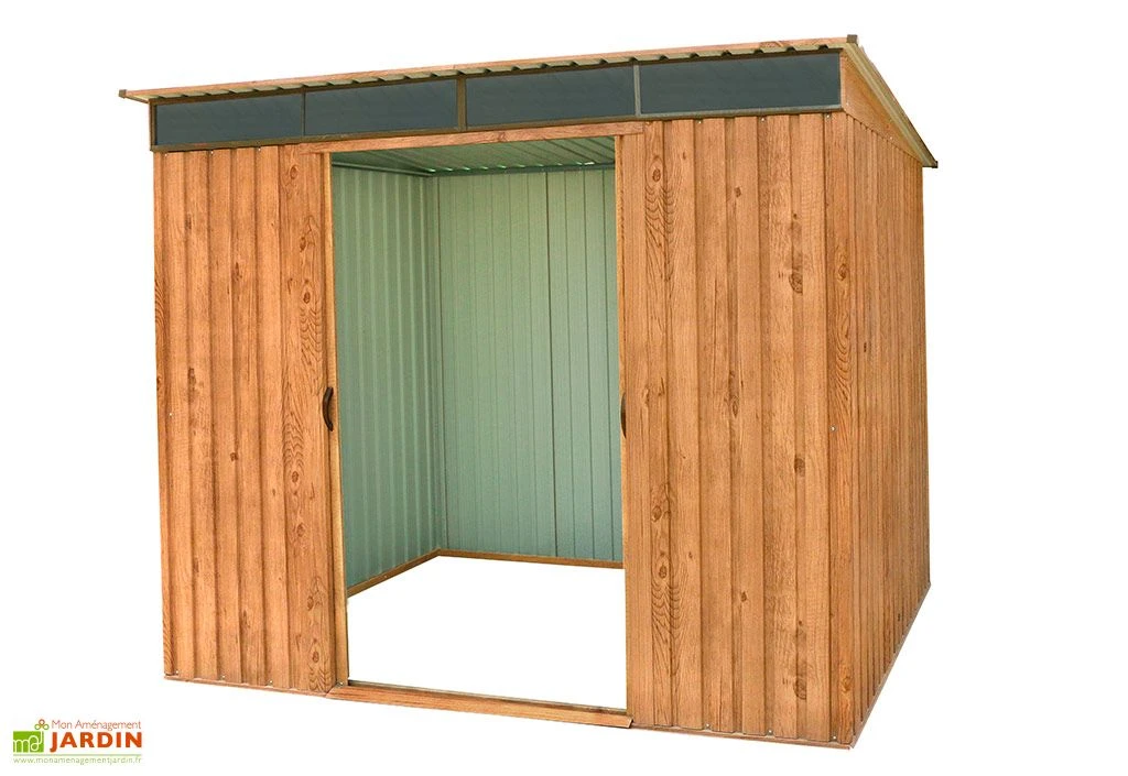 Abri De Jardin En Métal Duramax Woodgrain Imitation Bois Skylight 5 M²