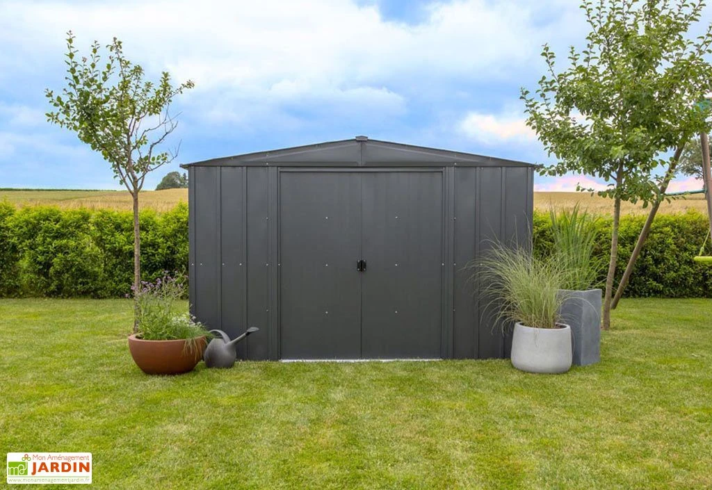 Abri De Jardin En Métal Gris Spacemaker Acier Galvanisé – 7 M² – Image 3