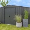Abri De Jardin En Métal Gris Spacemaker Acier Galvanisé – 7 M²