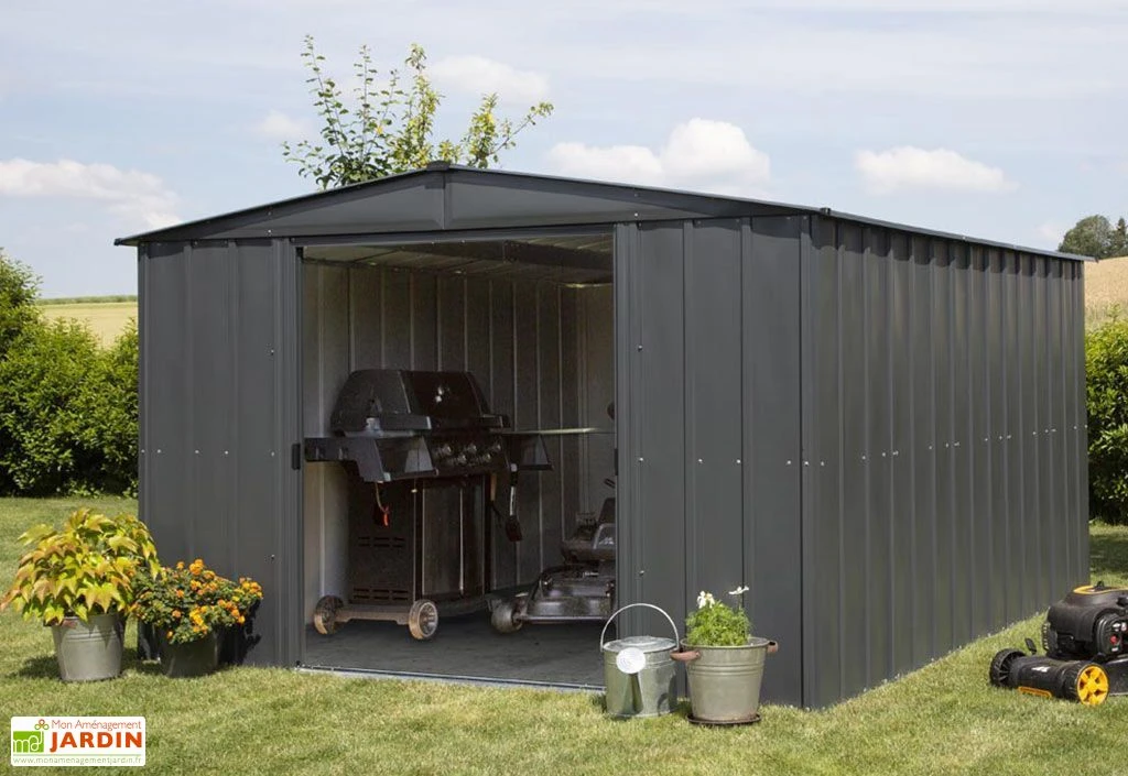 Abri De Jardin En Métal Gris Spacemaker Acier Galvanisé – 11 M² – Image 5