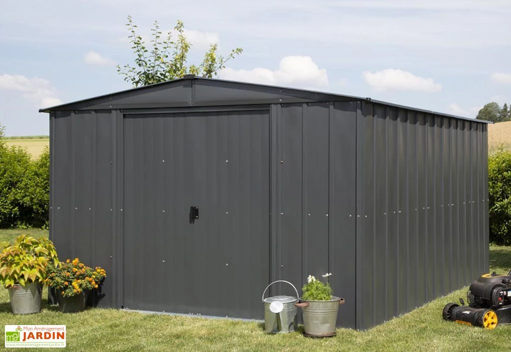 Abri De Jardin En Métal Gris Spacemaker Acier Galvanisé – 11 M² – Image 3