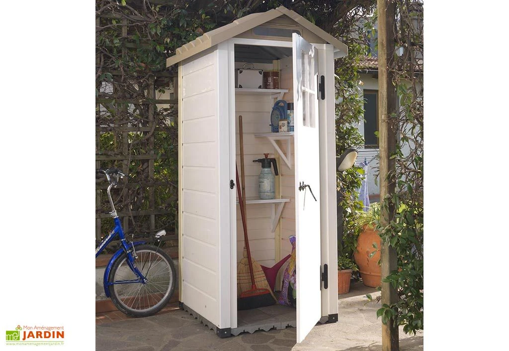 Abri De Jardin Mural En PVC Evo 80 Beige (82x82cm) – Image 2