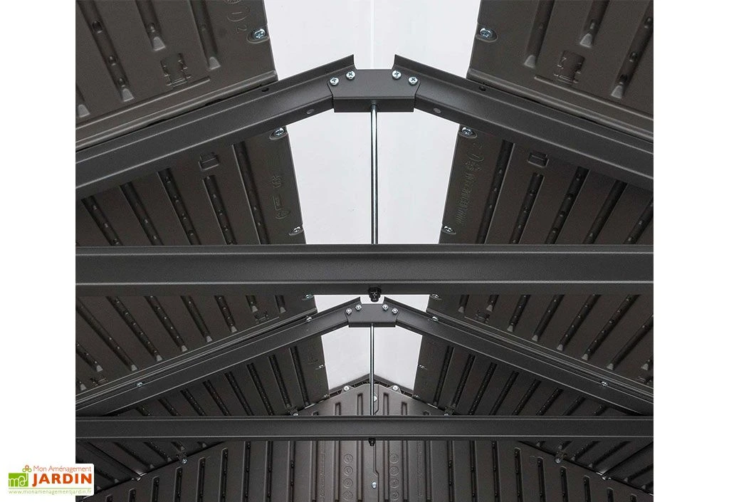 Lifetime Abri De Jardin En Polyéthylène Imitation Bois Et Acier Inox 4,5 M² – Image 4